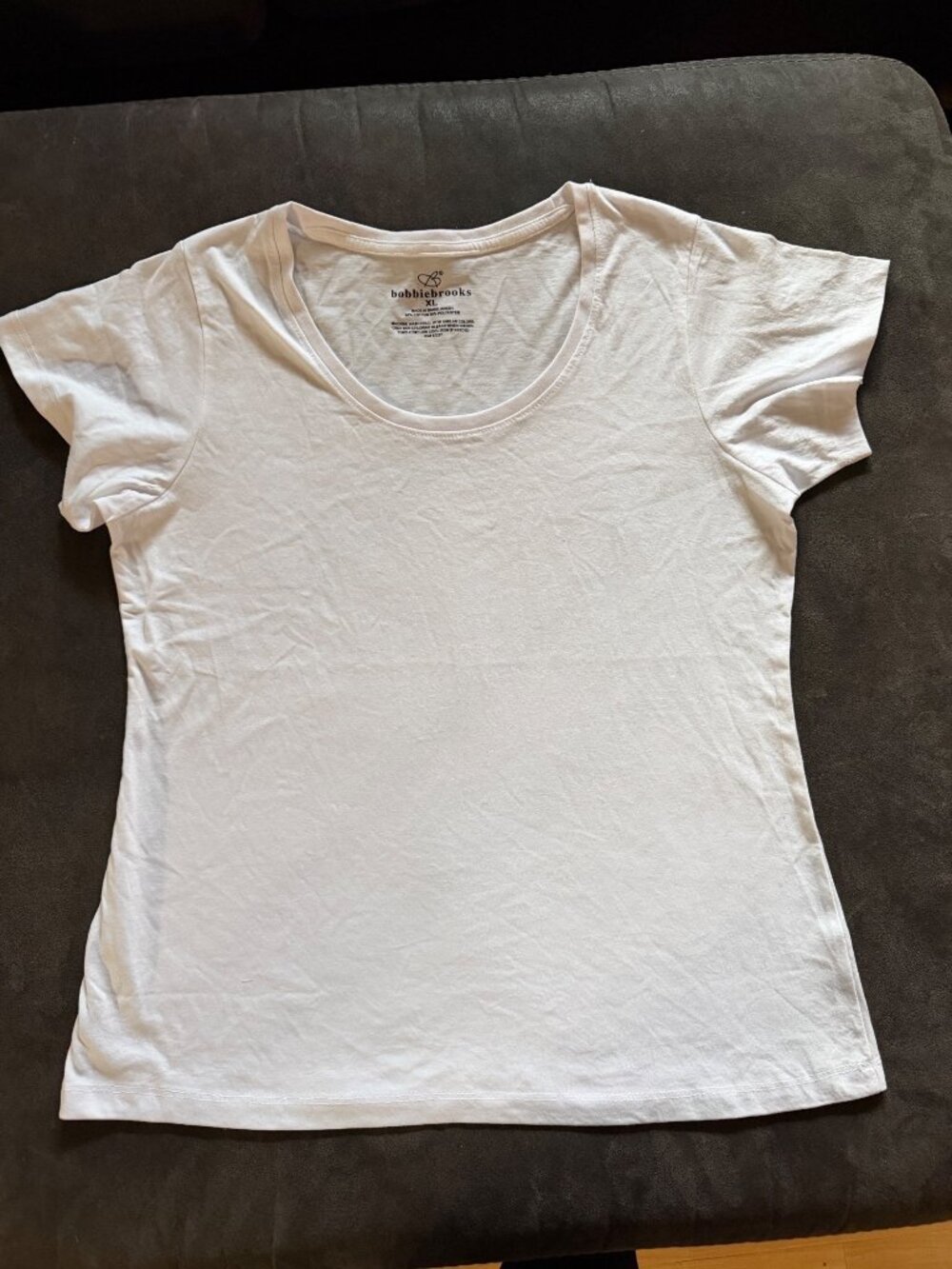 Bobbie Brooks White Short Sleeve T-Shirt XL NWOT
